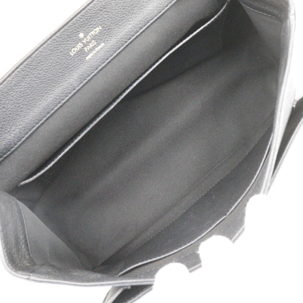 Louis Vuitton Lockme Handbag Leather Black Leather Handbag