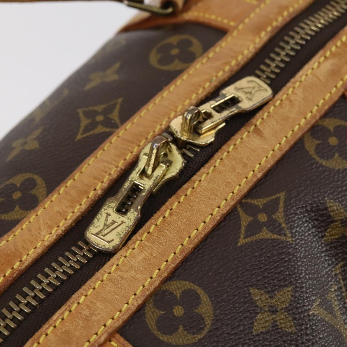 Louis Vuitton Sac Souple Handbag Monogram Canvas Brown Canvas Travel Bag