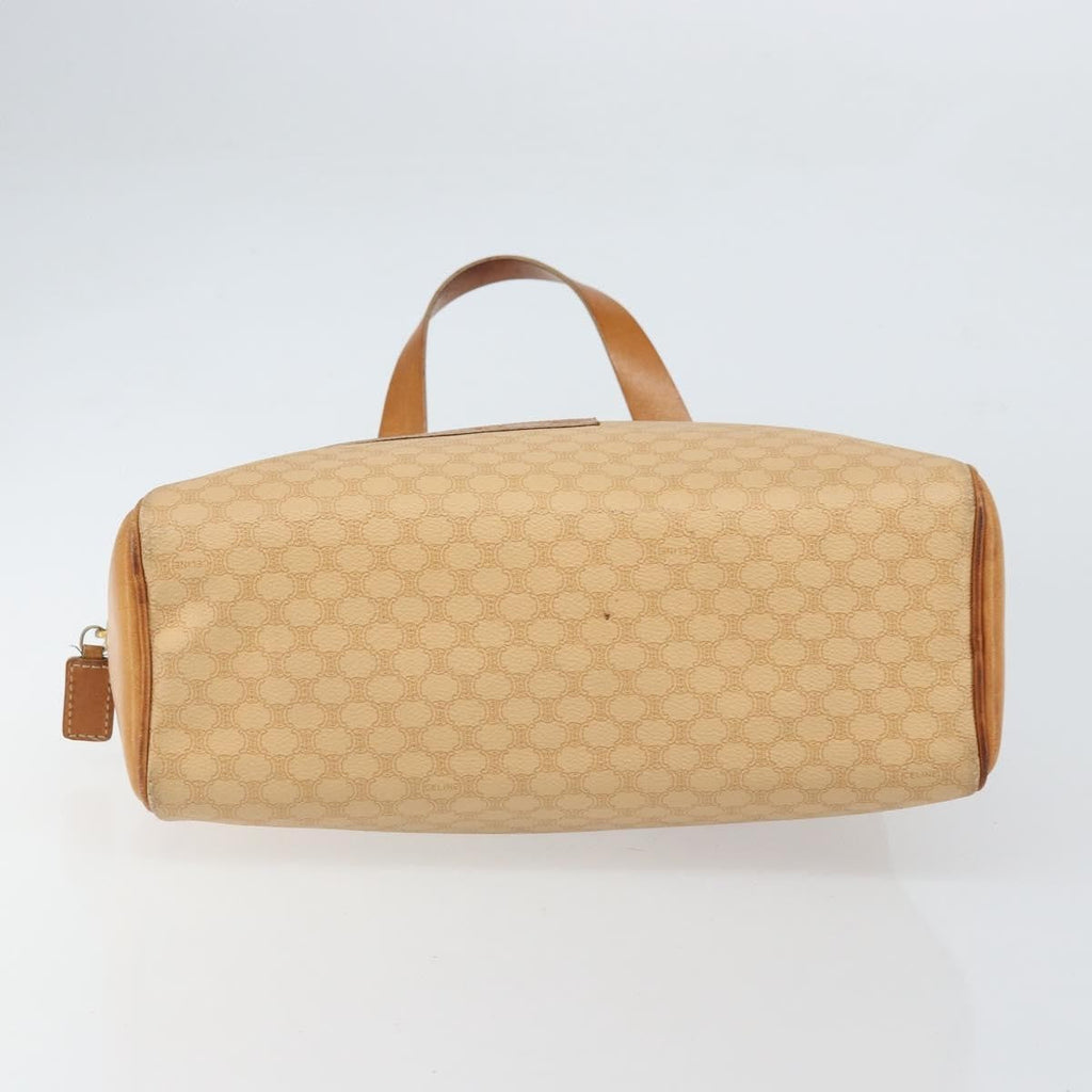 Celine Vintage Macadam Handbag Canvas And Leather Beige Canvas Handbag
