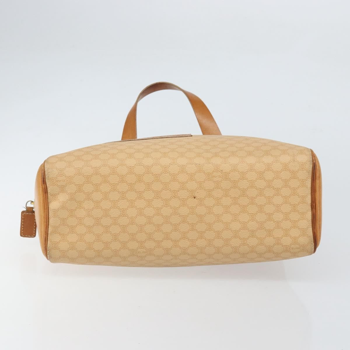 Celine Vintage Macadam Handbag Canvas And Leather Beige Canvas Handbag