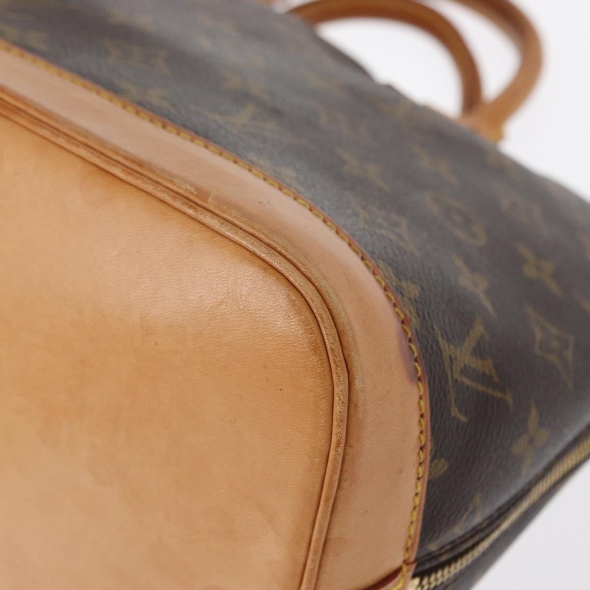 Louis Vuitton Alma Handbag Monogram Canvas Brown Canvas Handbag