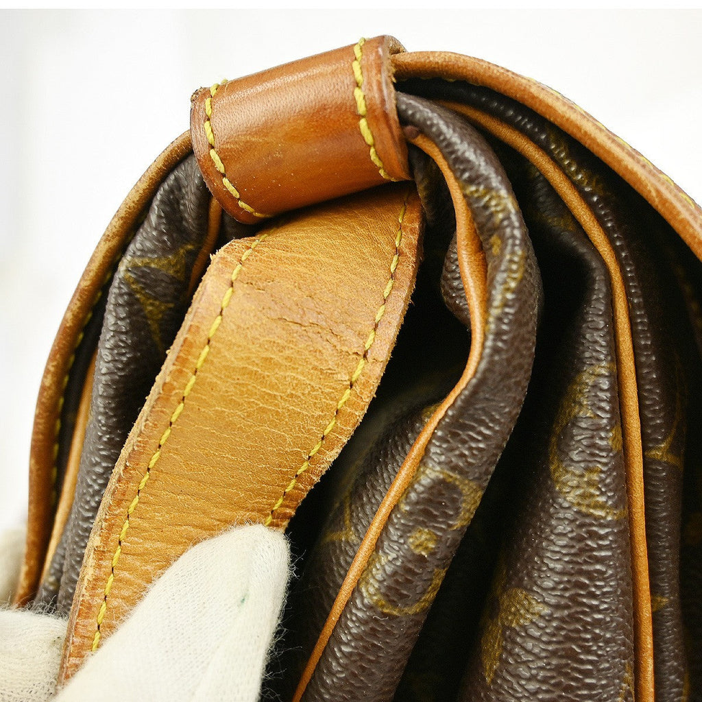 Louis Vuitton Saumur Handbag Monogram Canvas Brown Canvas Shoulder Bag