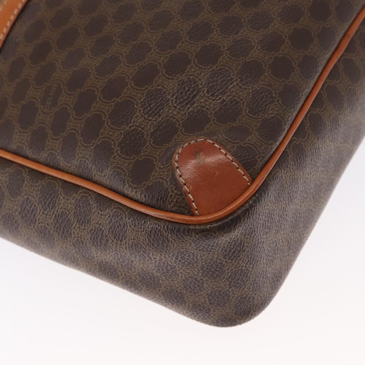 Celine Vintage Macadam Shoulder Bag Canvas And Leather Brown Pvc Shoulder Bag Bag