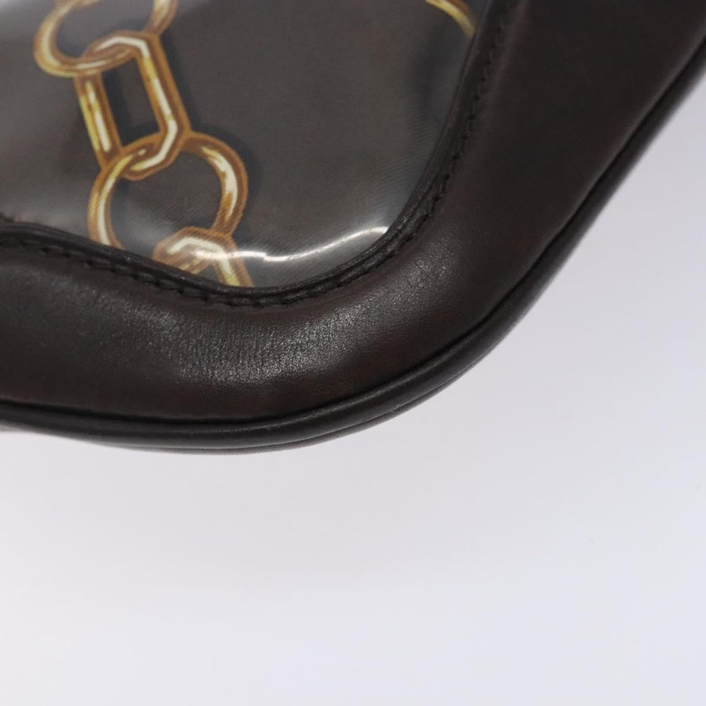 Louis Vuitton Charms Pochette Pvc Over Printed Silk Brown Canvas Clutche & Pouche Bag