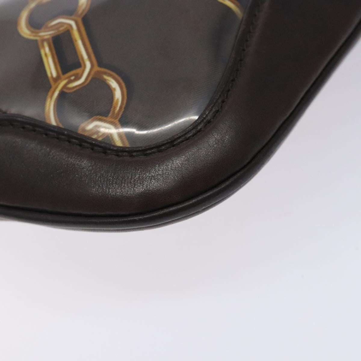 Louis Vuitton Charms Pochette Pvc Over Printed Silk Brown Canvas Clutche & Pouche Bag