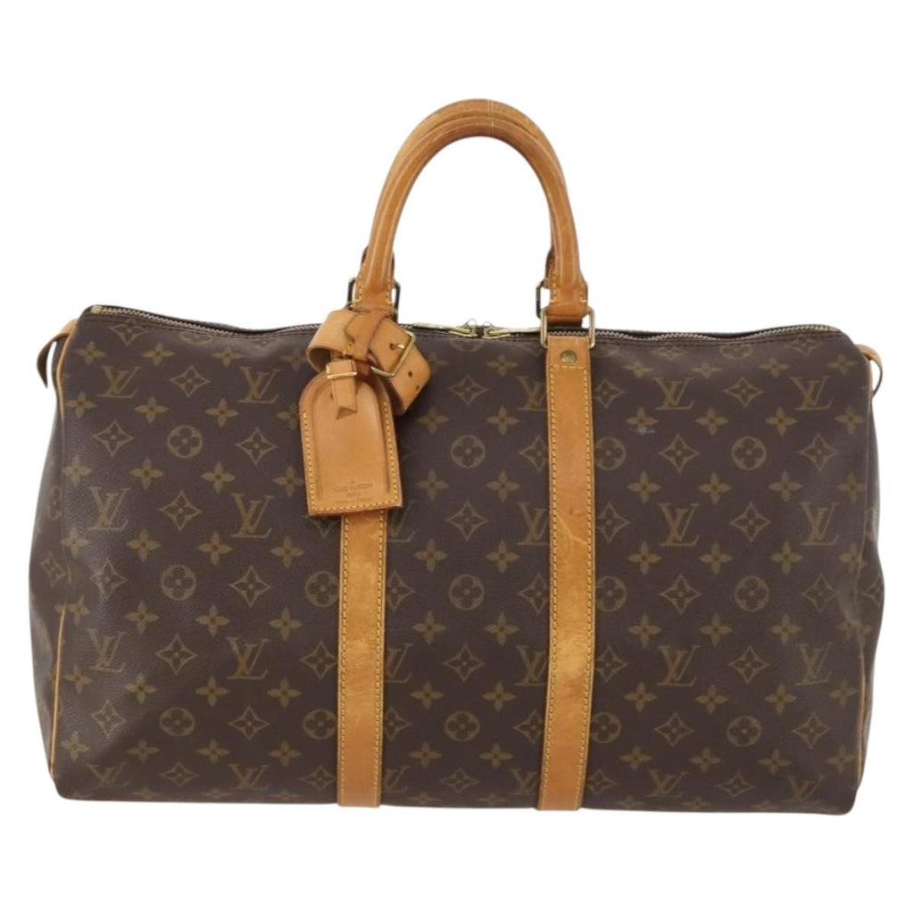 Louis Vuitton Keepall Bag Monogram Canvas Brown Canvas Travel Bag