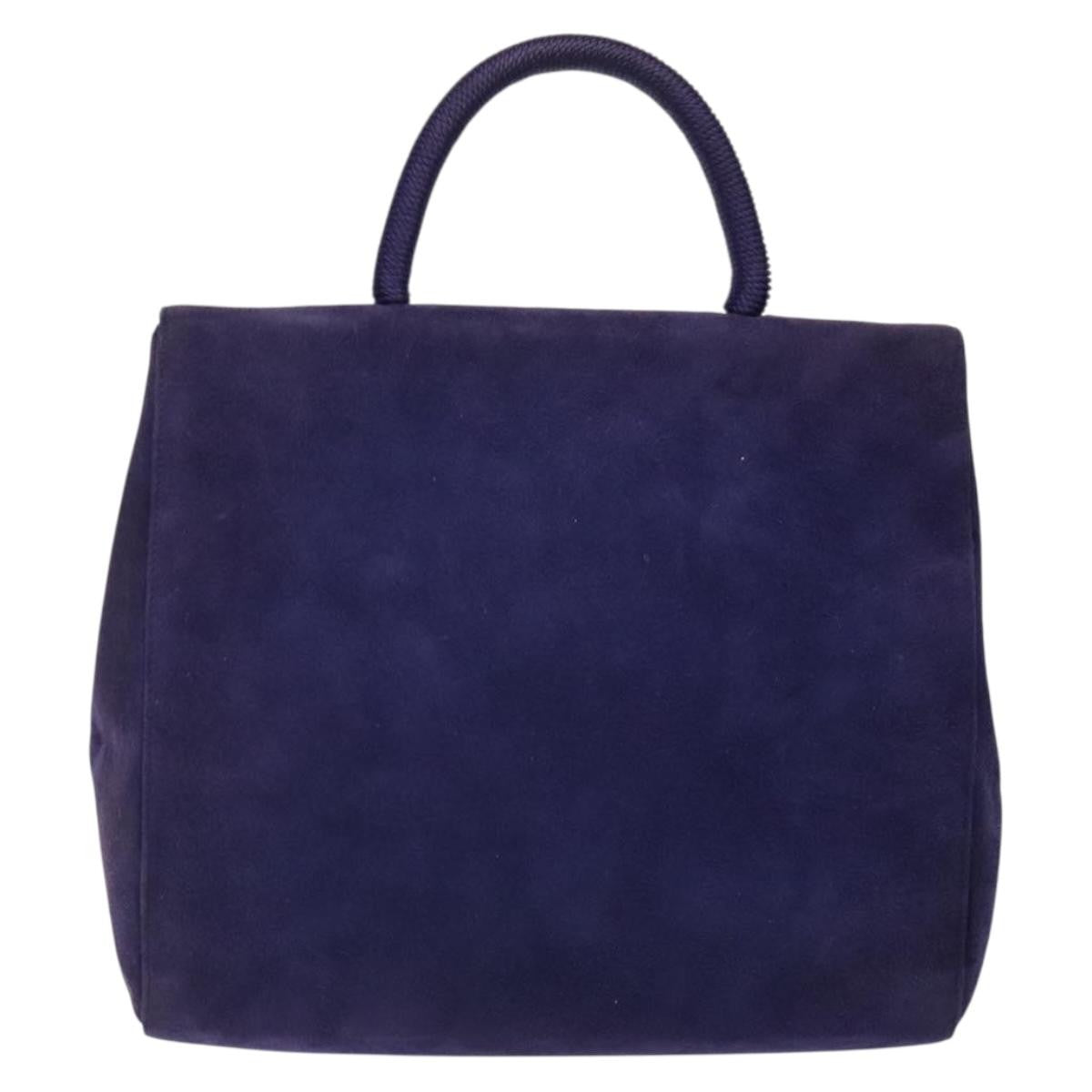 Prada Vintage Handbag Suede Purple Suede Handbag