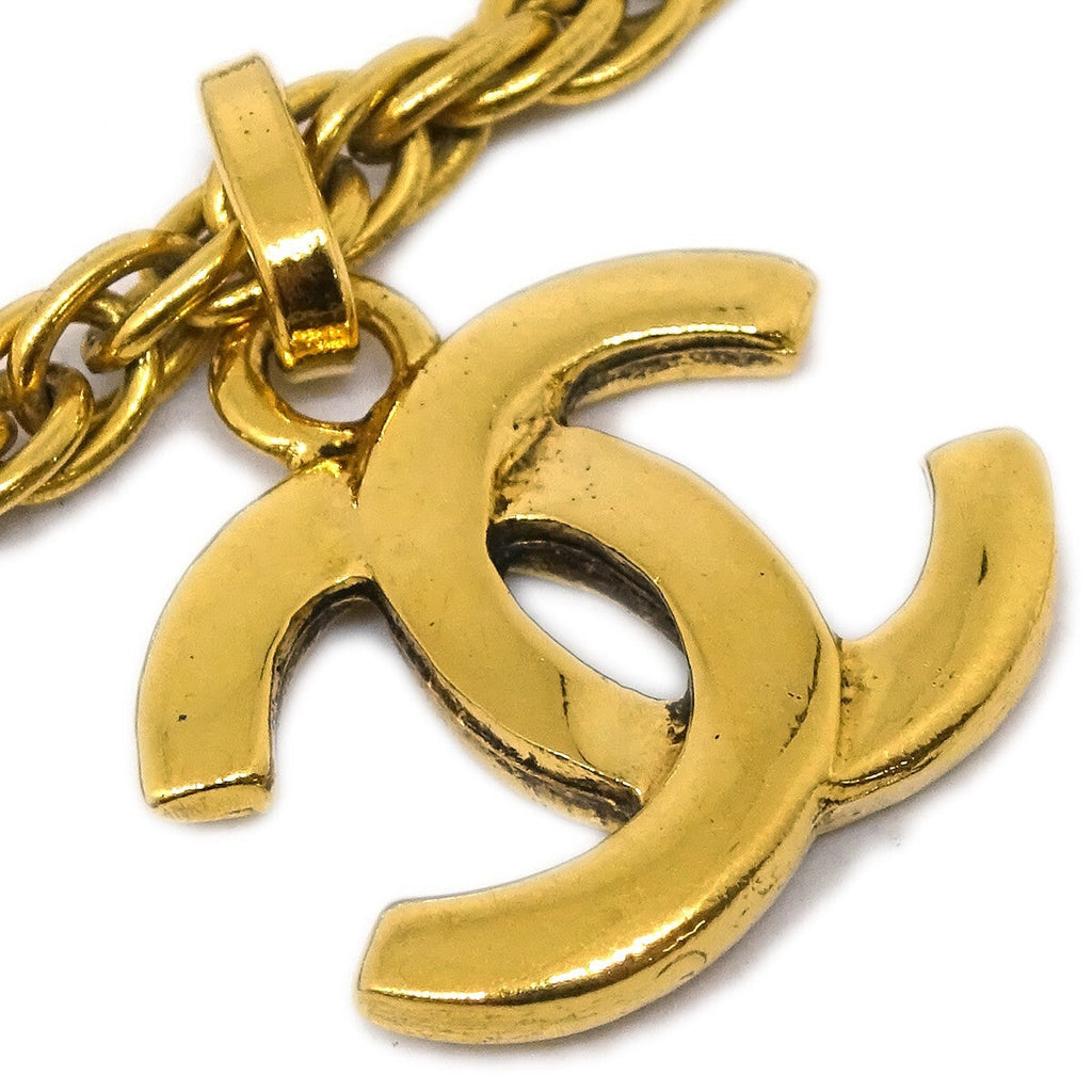 Chanel Cc Pendant Necklace Metal Gold Gold_Plated Necklace Jewelry