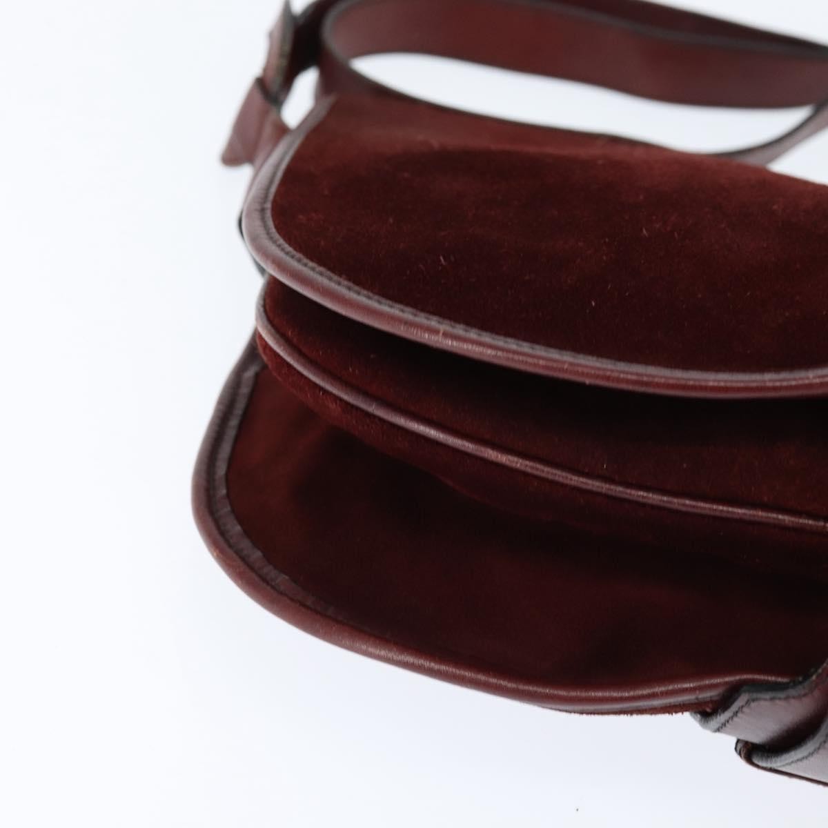 Balenciaga Shoulder Bag Suede Burgundy Suede Shoulder Bag