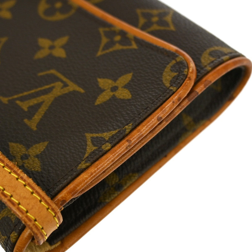 Louis Vuitton Twin Handbag Monogram Canvas Brown Canvas Clutche & Pouche Bag