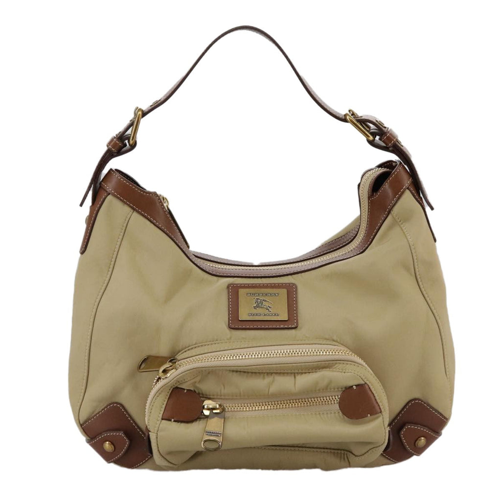 Burberry Blue Label Shoulder Bag Nylon Beige Nylon Shoulder Bag