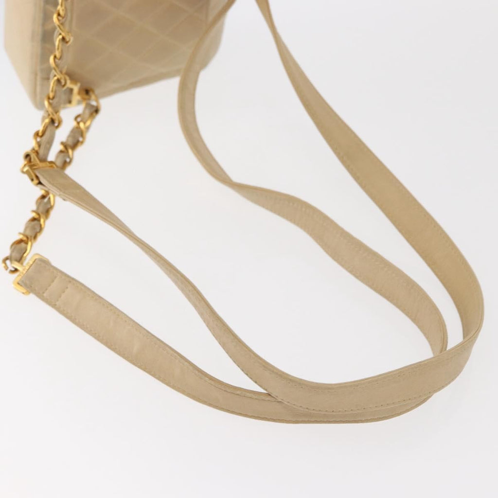 Chanel Vintage Classic Flap Backpack Quilted Lambskin Beige Leather Backpack Bag