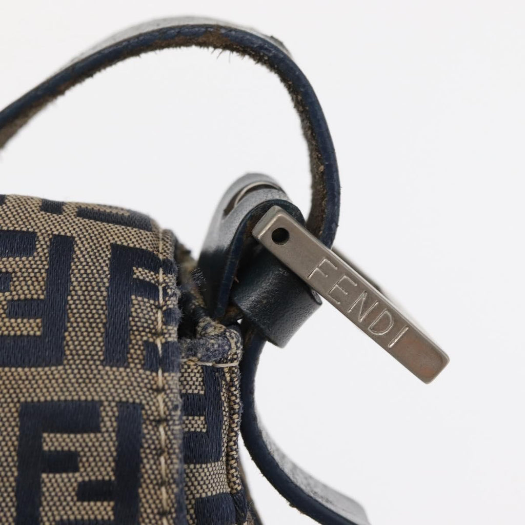 Fendi Mama Forever Bag Zucchino Canvas Navy Canvas Shoulder Bag Bag