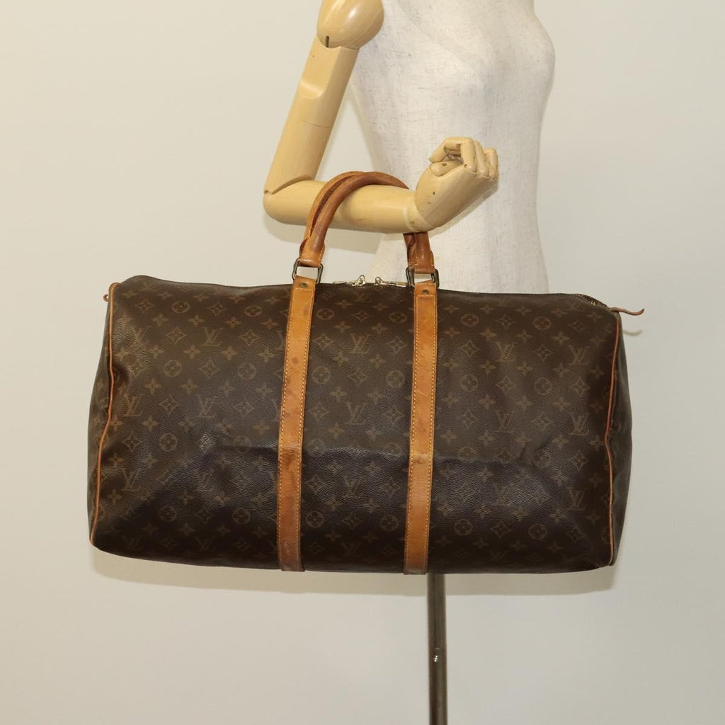 Louis Vuitton Keepall Bag Monogram Canvas Brown Canvas Travel Bag