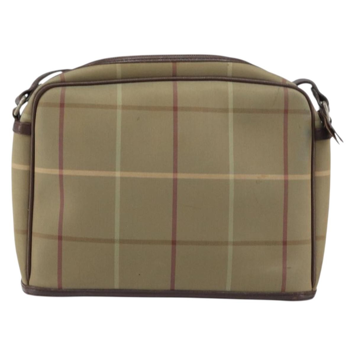 Burberry Nova Check Shoulder Bag Canvas Beige Canvas Shoulder Bag