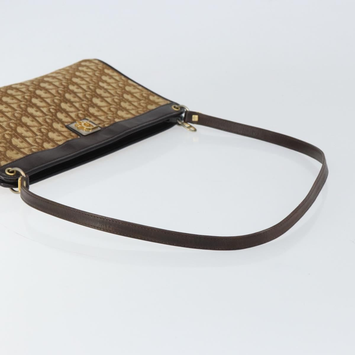 Christian Dior Vintage Trotter Shoulder Bag Canvas Beige Canvas Shoulder Bag Bag (Pre-Owned)