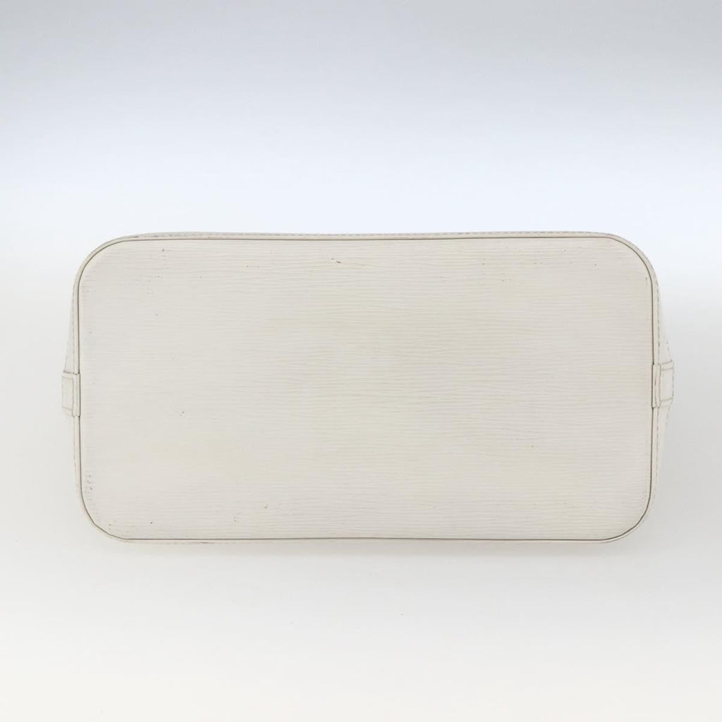 Louis Vuitton Alma Handbag Epi Leather White Leather Handbag