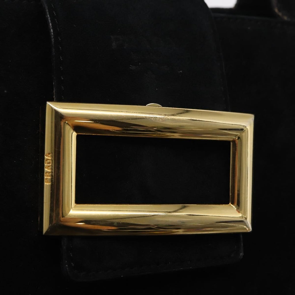 Prada Vintage Handbag Suede Black Suede Handbag