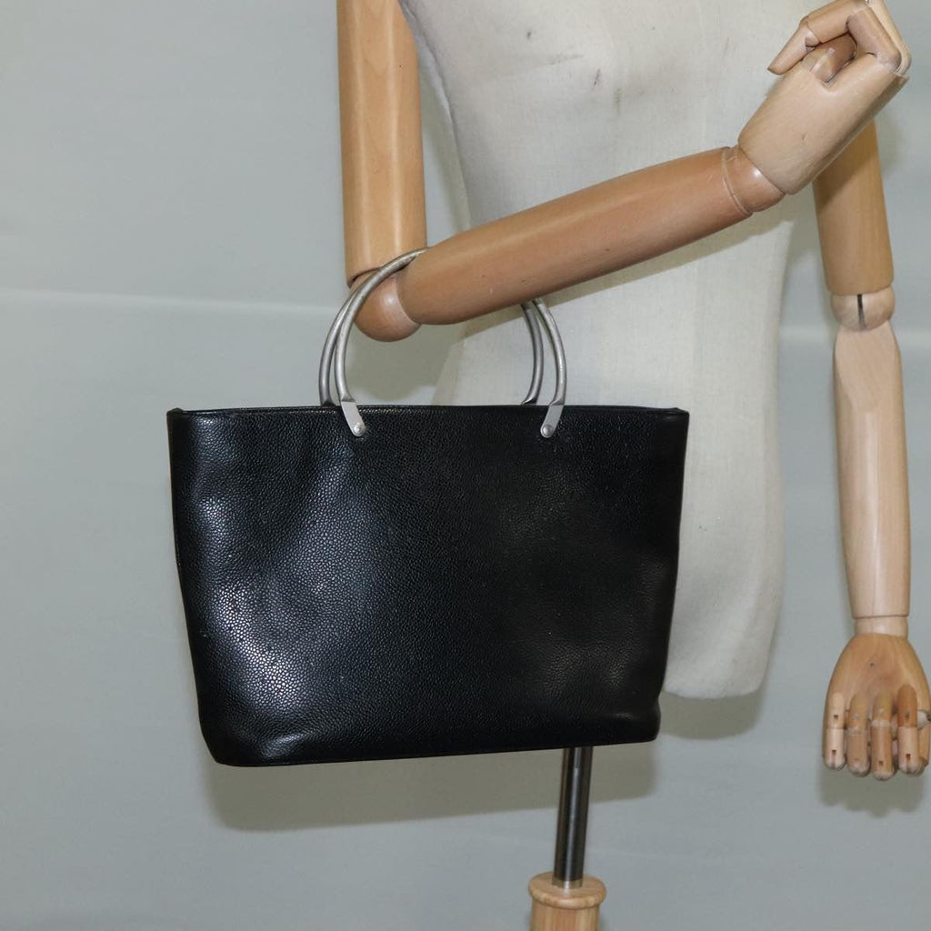 Chanel Vintage Tote Leather Black Leather Tote Bag Bag