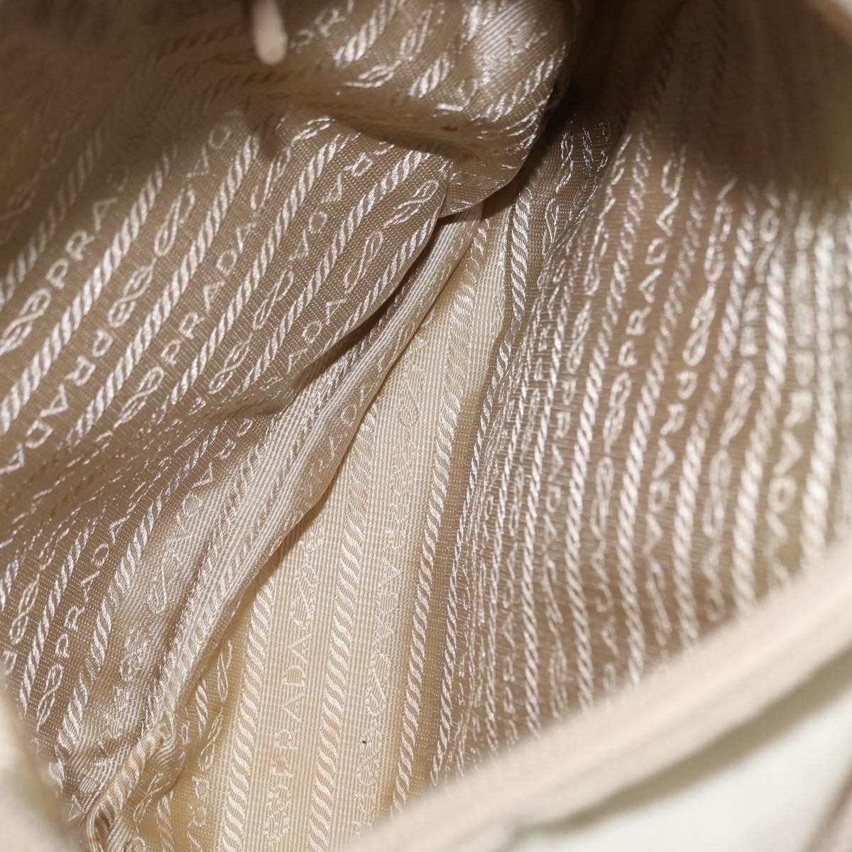 Prada Buckle Messenger Bag Tessuto Beige Nylon Shoulder Bag Bag