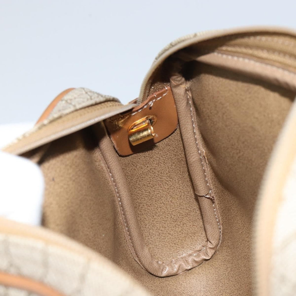 Christian Dior Vintage Honeycomb Shoulder Bag Canvas Beige Canvas Shoulder Bag Bag (Pre-Owned)