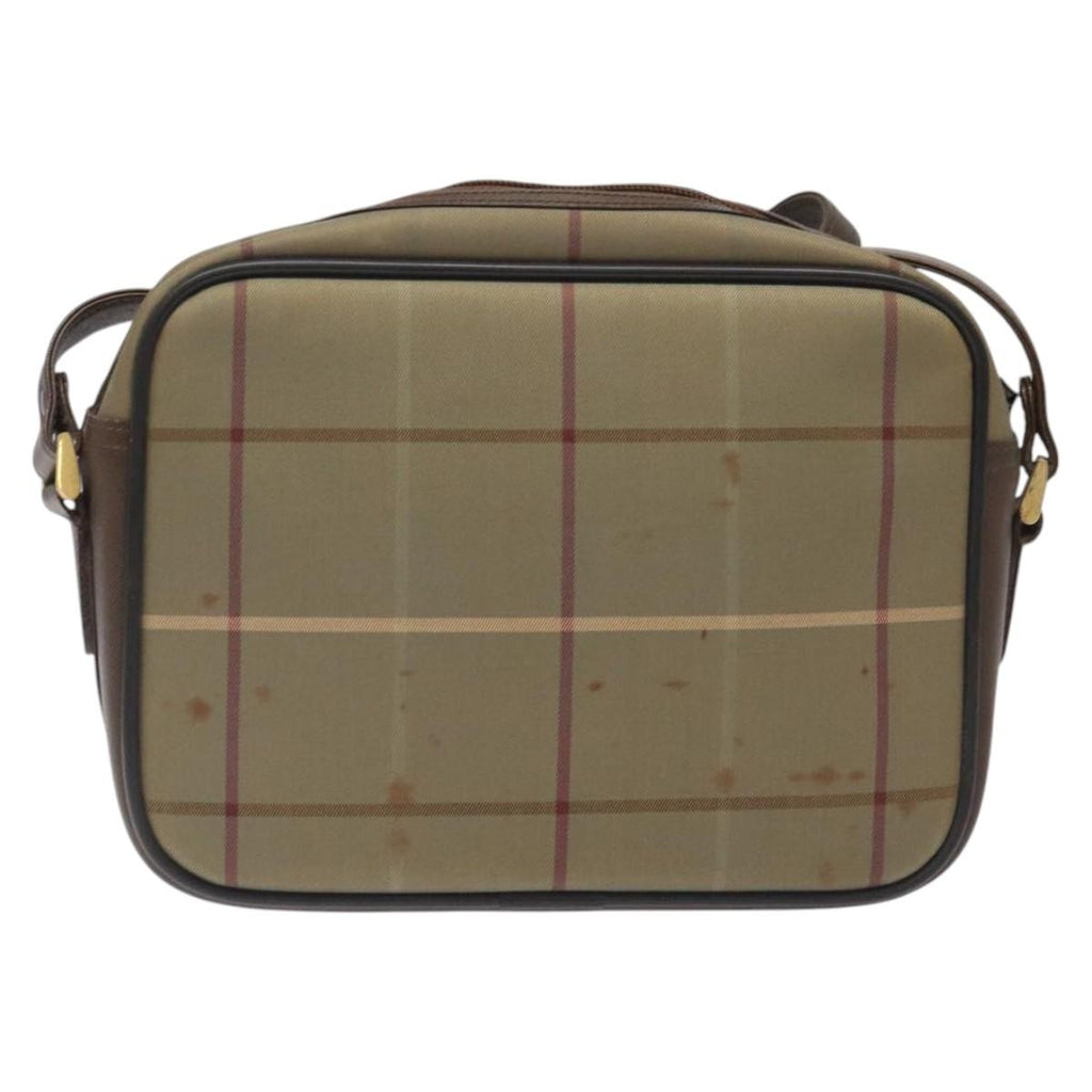Burberry Nova Check Shoulder Bag Canvas And Leather Beige Canvas Shoulder Bag