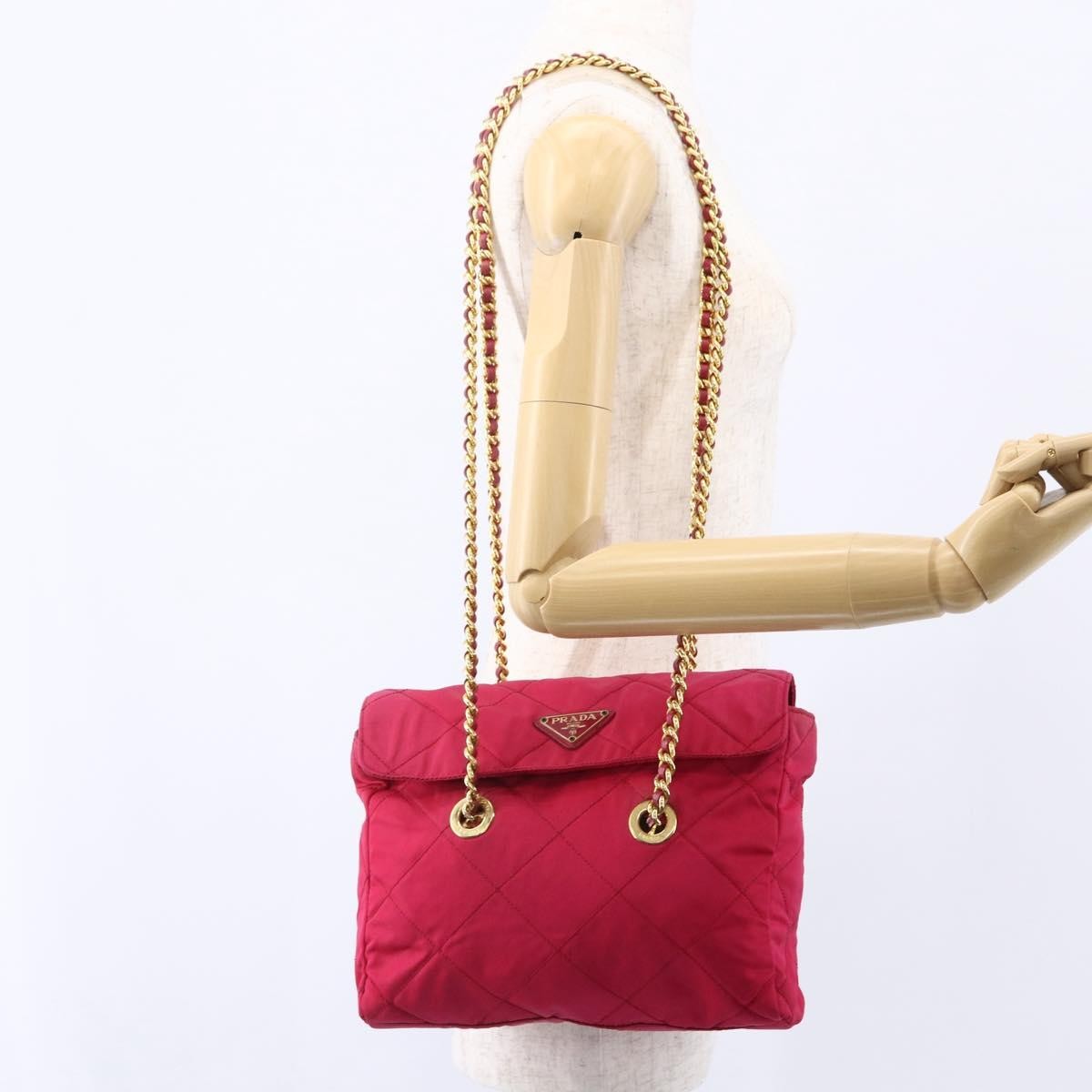 Prada Re-Edition 1995 Chain Tote Quilted Re-Nylon Pink Nylon Shoulder Bag Bag