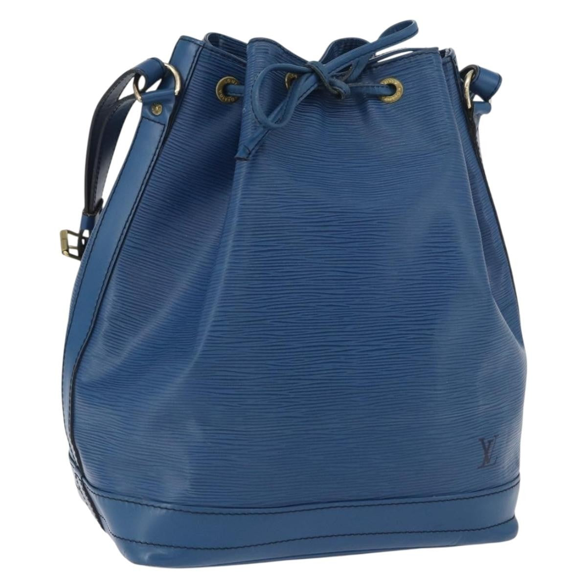 Louis Vuitton Petit Noe Nm Handbag Epi Leather Blue Leather Shoulder Bag