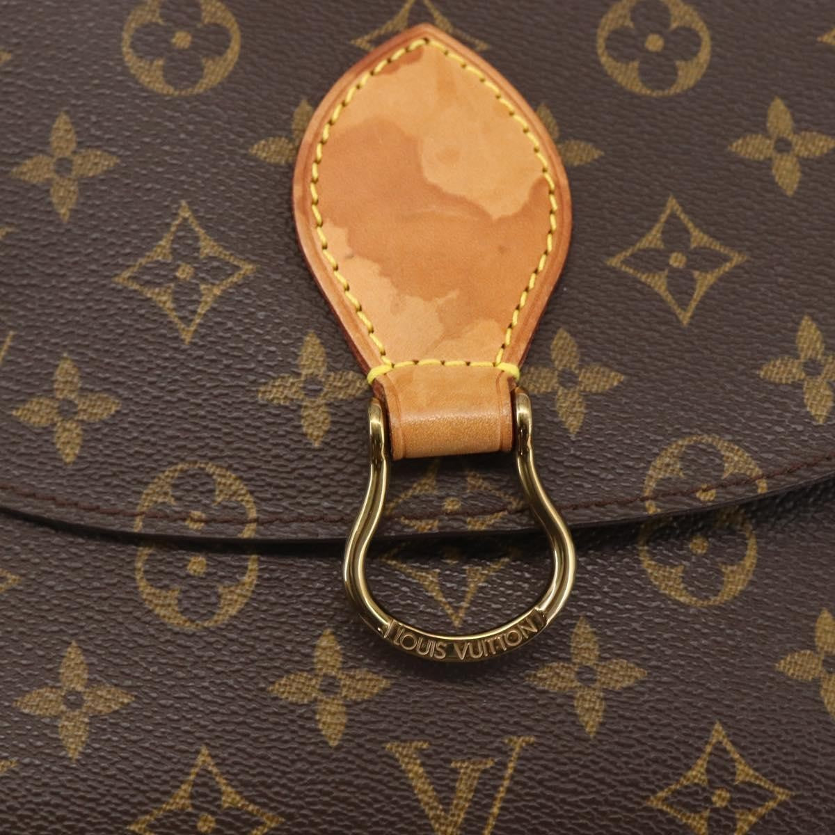 Louis Vuitton Saint Cloud Handbag Monogram Canvas Brown Canvas Shoulder Bag