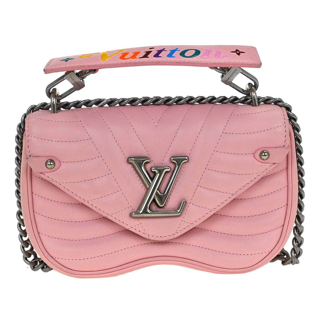Louis Vuitton New Wave Chain Bag Quilted Leather Pink Leather Shoulder Bag