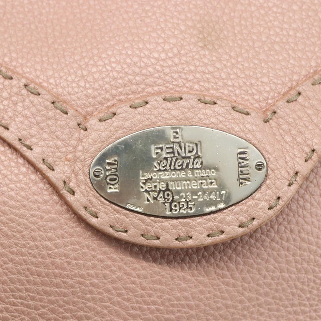 Fendi Selleria Tote Leather Pink Leather Tote Bag Bag