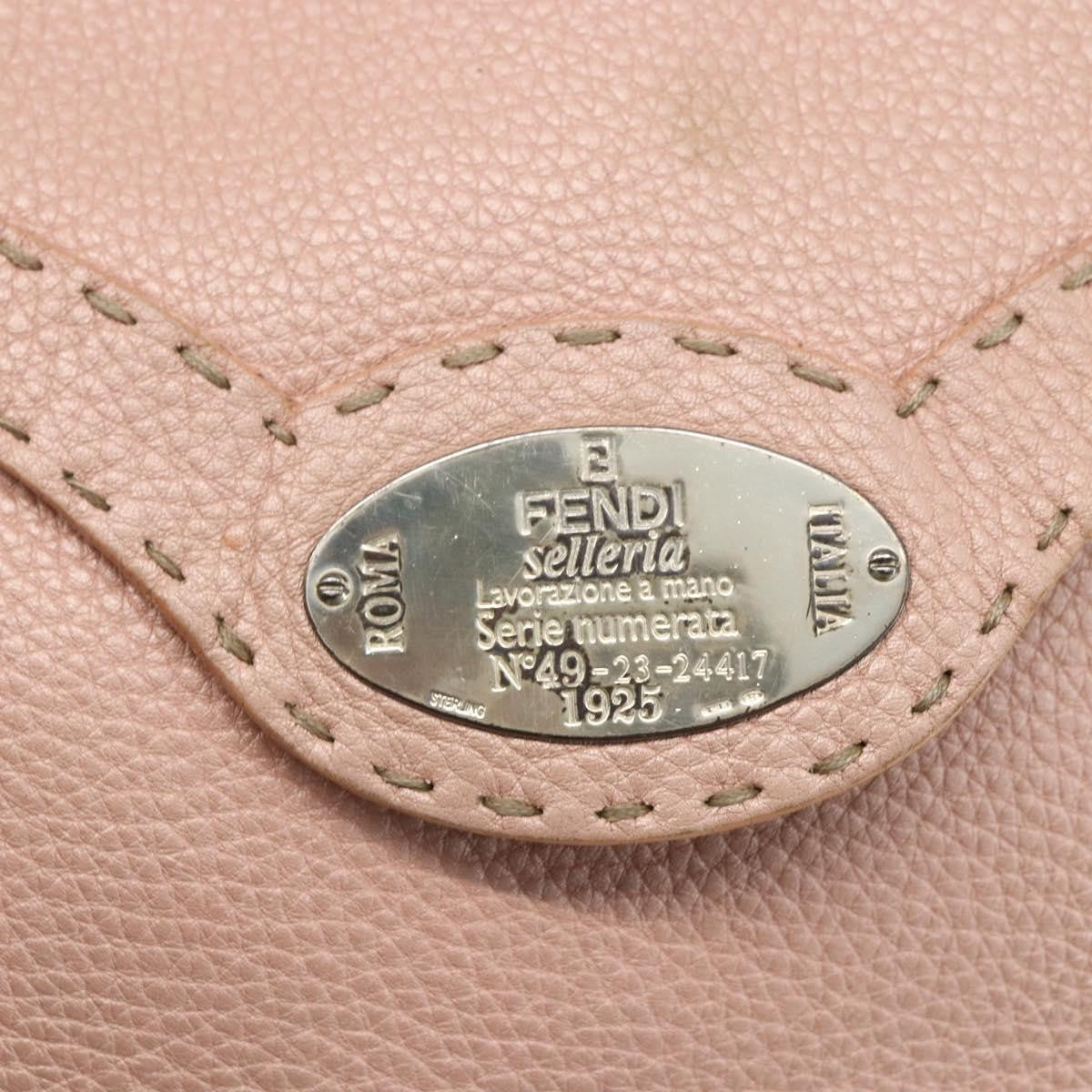 Fendi Selleria Tote Leather Pink Leather Tote Bag Bag