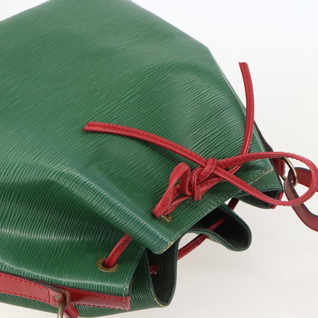 Louis Vuitton Bicolor Petit Noe Handbag Epi Leather Green Leather Shoulder Bag