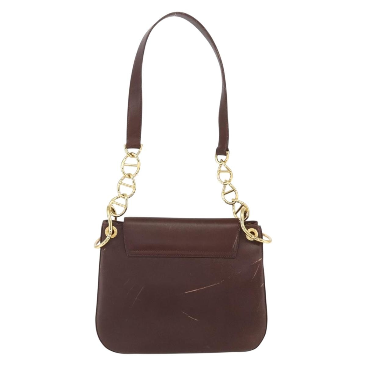 Prada Vintage Shoulder Bag Leather Brown Leather Shoulder Bag Bag