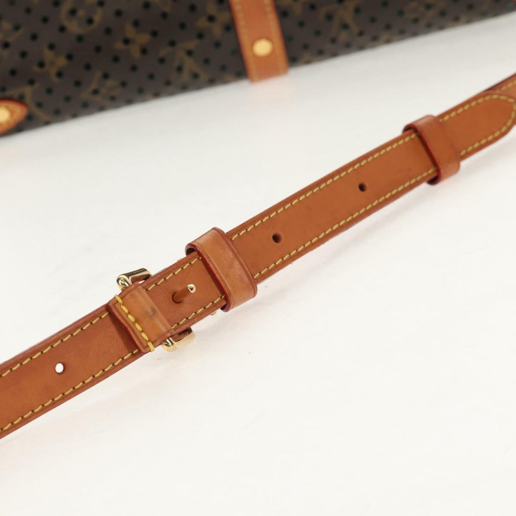 Louis Vuitton Flore Saumur Handbag Perforated Monogram Canvas Brown Canvas Shoulder Bag