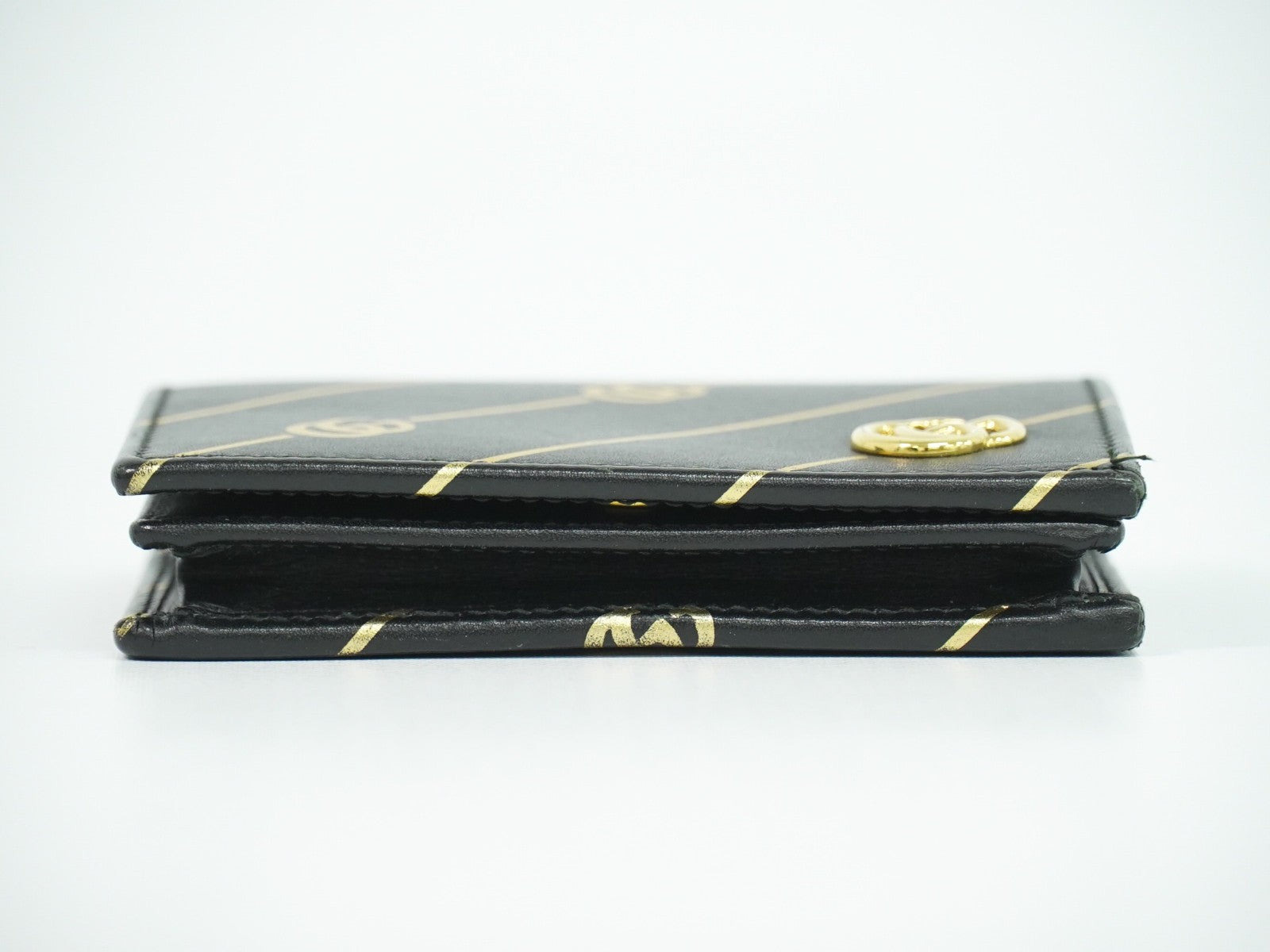 Gucci Gg Marmont Wallet Leather Black Leather Wallets Accessory (Pre-Owned)