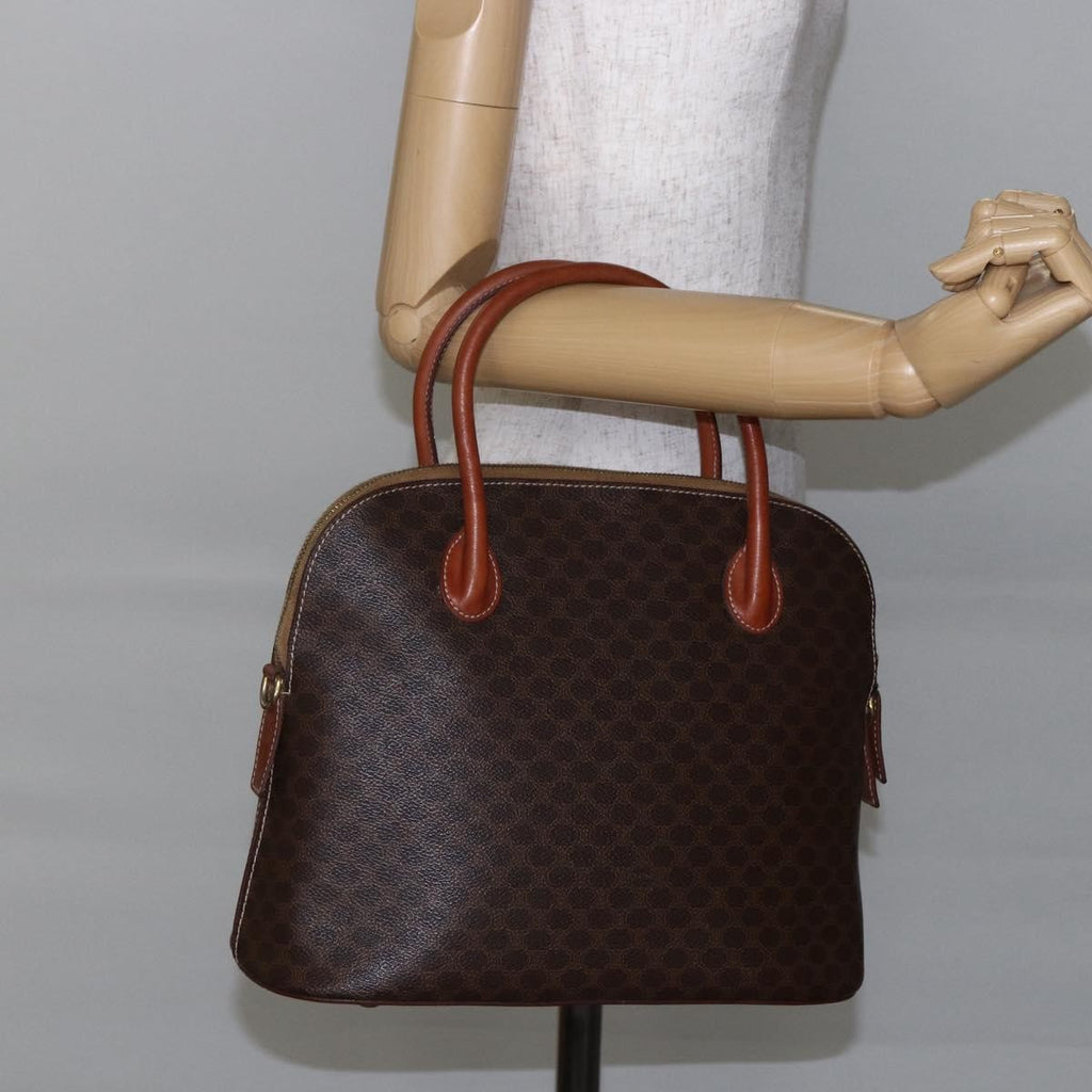 Celine Vintage Macadam Handbag Canvas Brown Canvas Handbag
