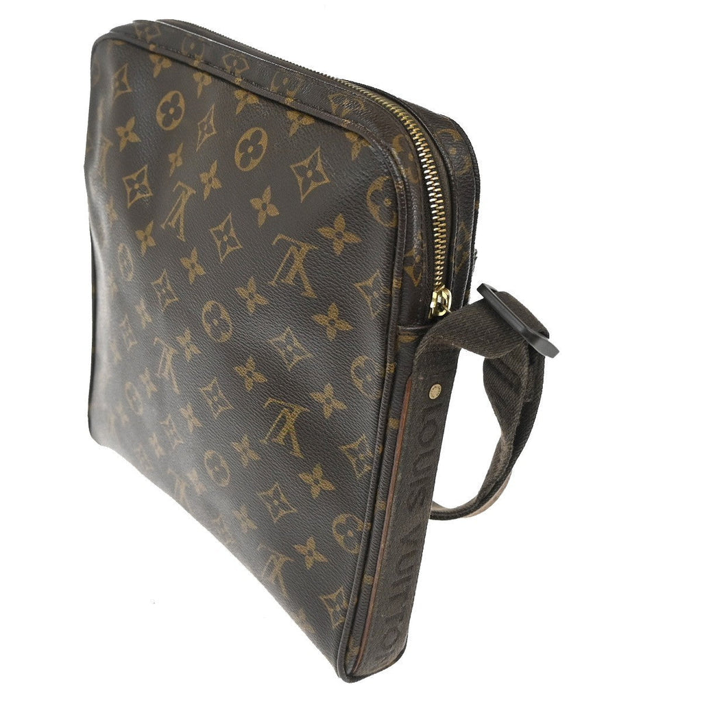 Louis Vuitton Trotteur Beaubourg Handbag Monogram Canvas Brown Canvas Shoulder Bag