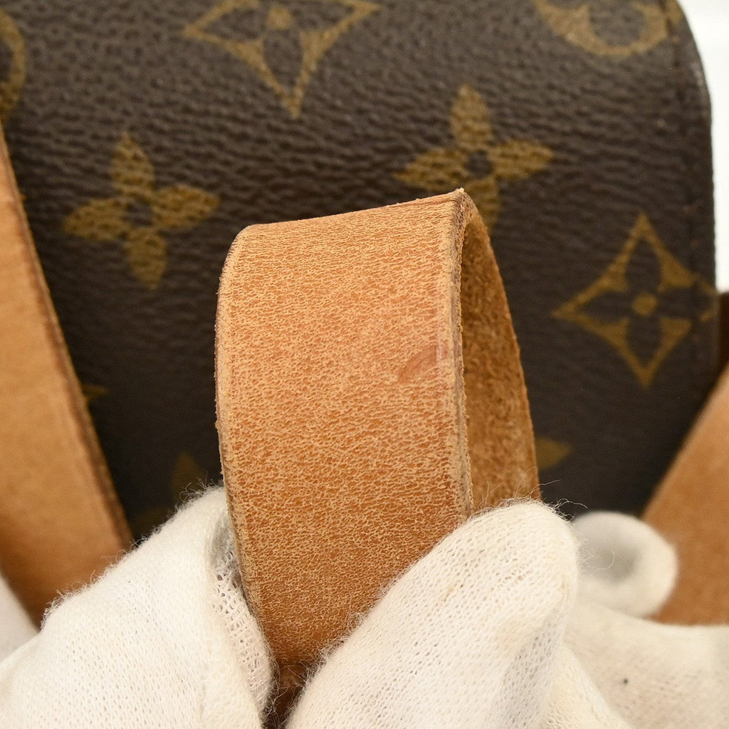 Louis Vuitton Cartouchiere Handbag Monogram Canvas Brown Canvas Shoulder Bag