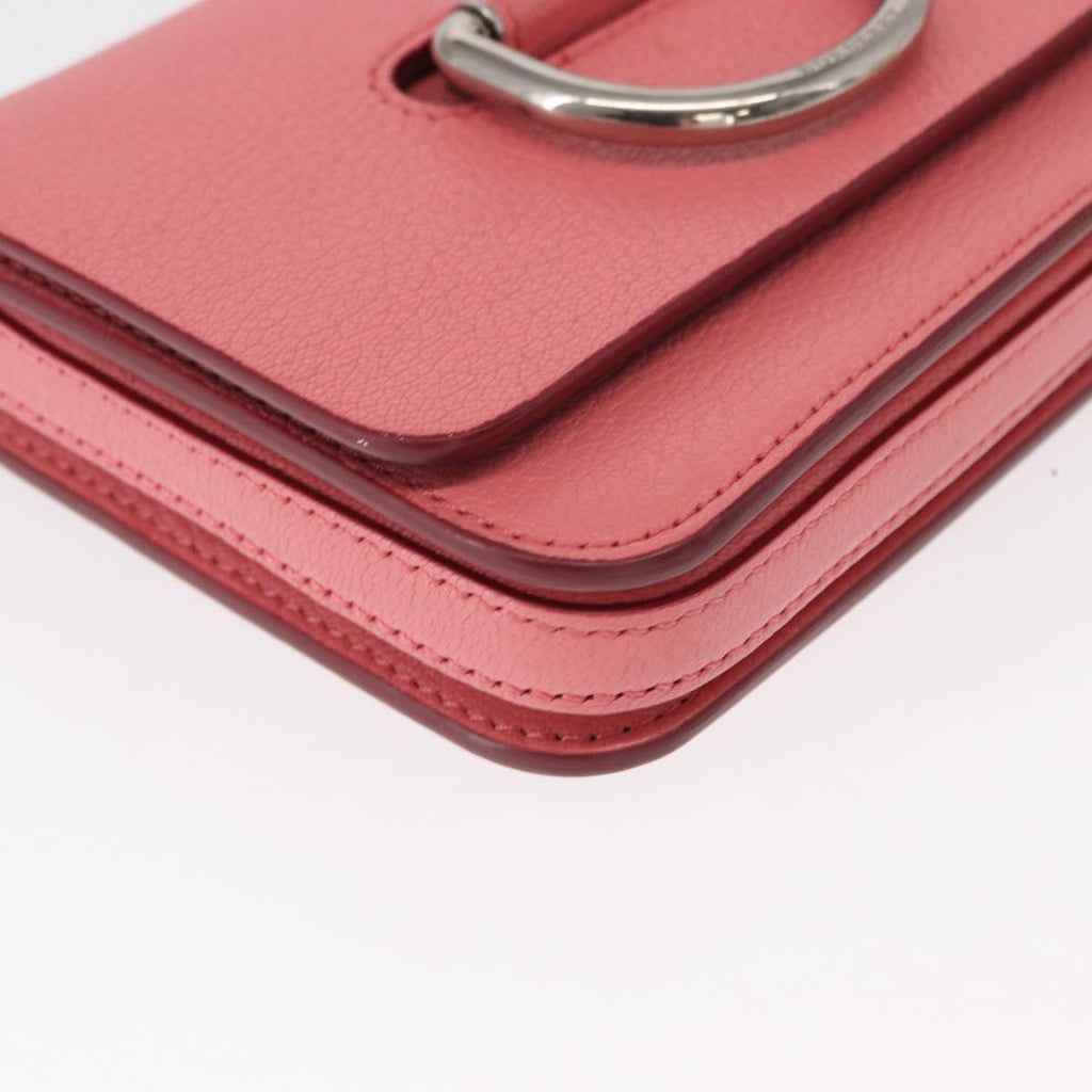 Burberry D-Ring Shoulder Bag Leather Pink Leather Shoulder Bag