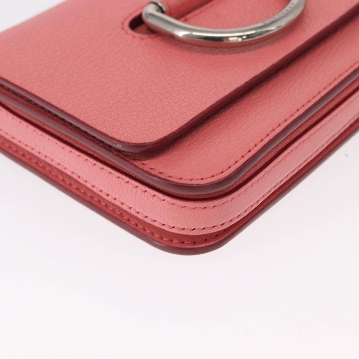 Burberry D-Ring Shoulder Bag Leather Pink Leather Shoulder Bag