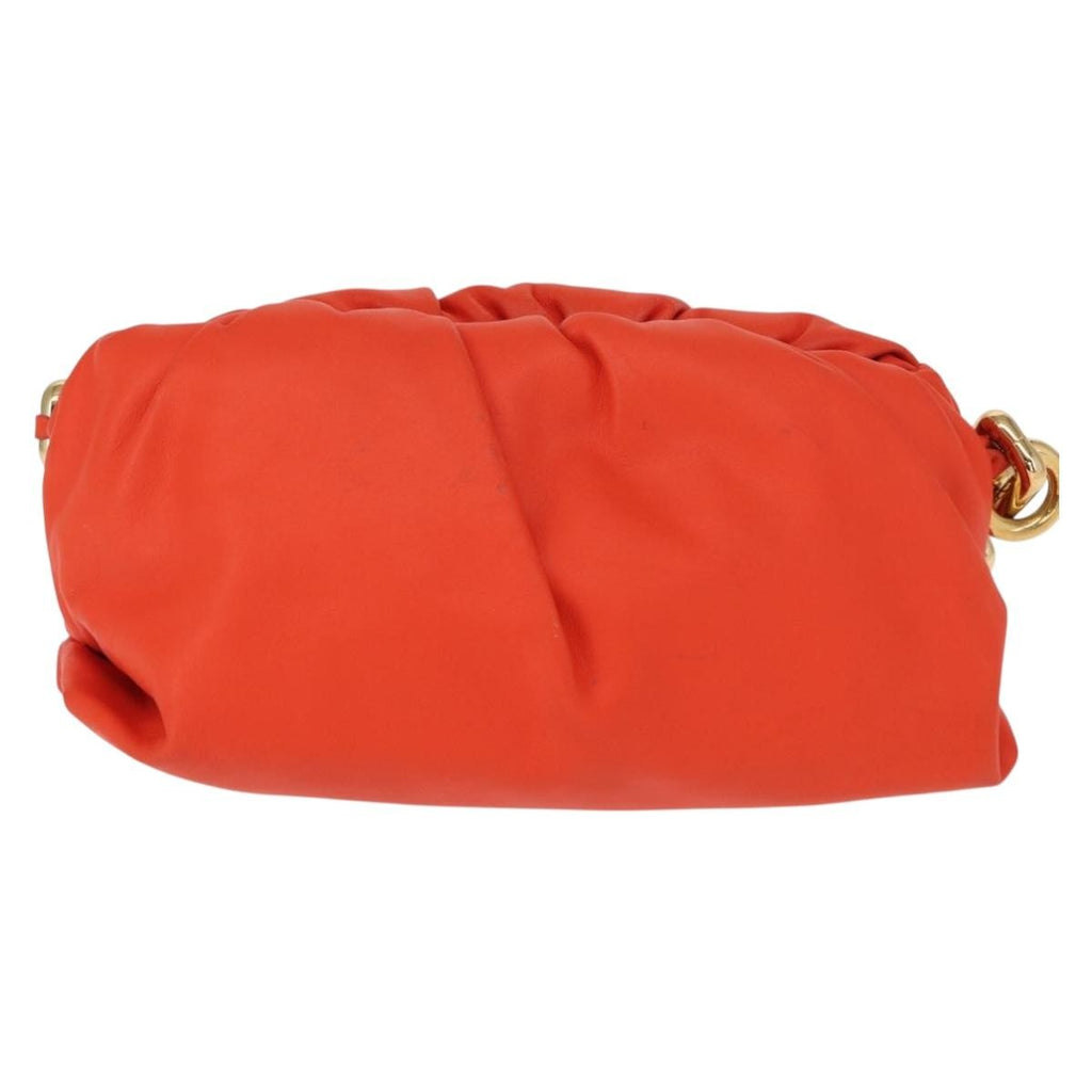 Bottega Veneta The Chain Pouch Leather Orange Leather Clutche & Pouche Bag