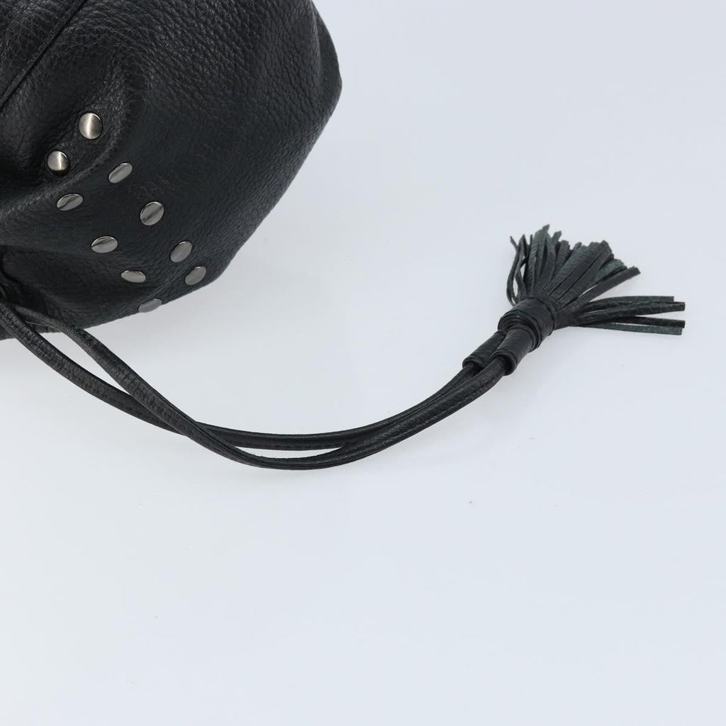 Burberry Blue Label Shoulder Bag Leather Black Leather Shoulder Bag