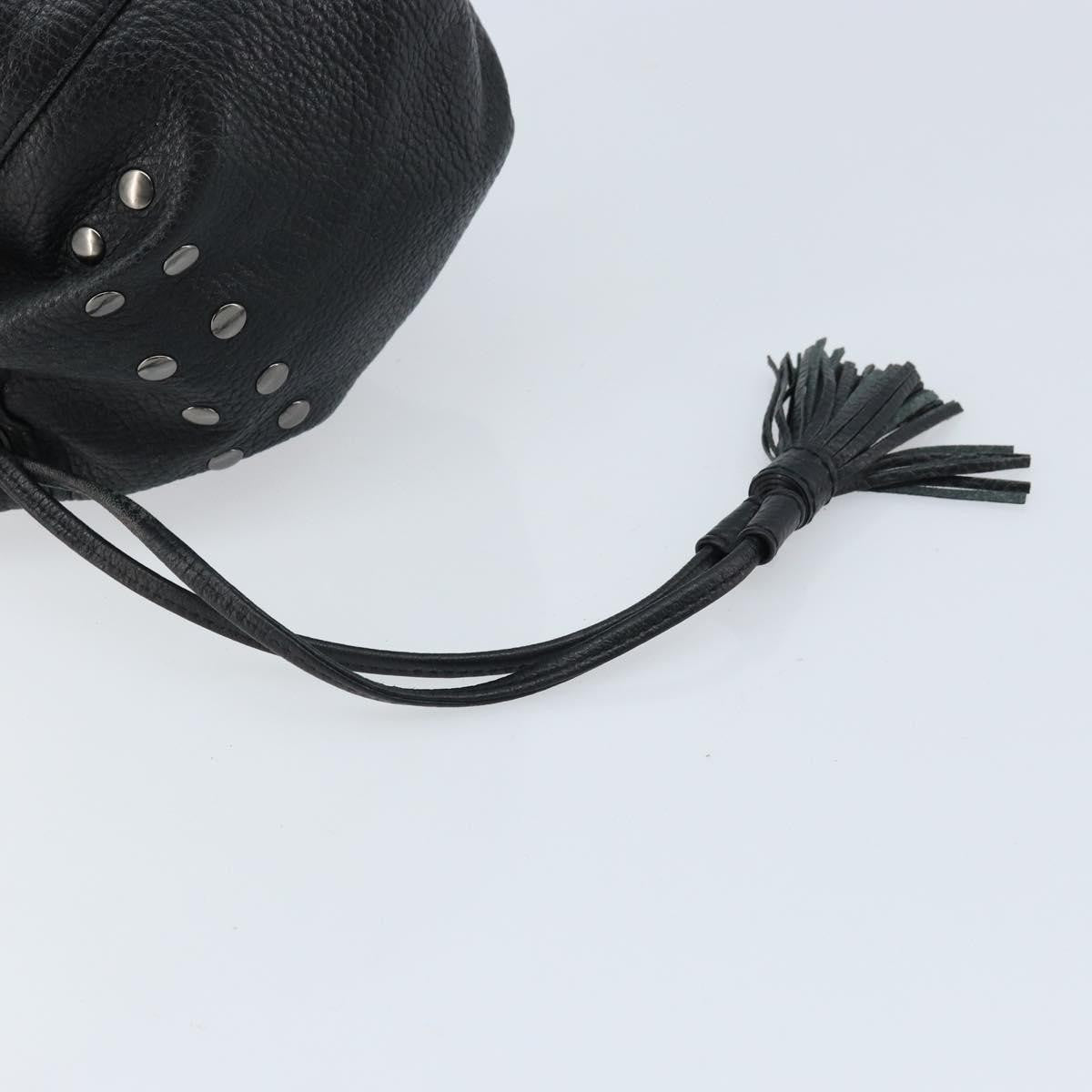 Burberry Blue Label Shoulder Bag Leather Black Leather Shoulder Bag