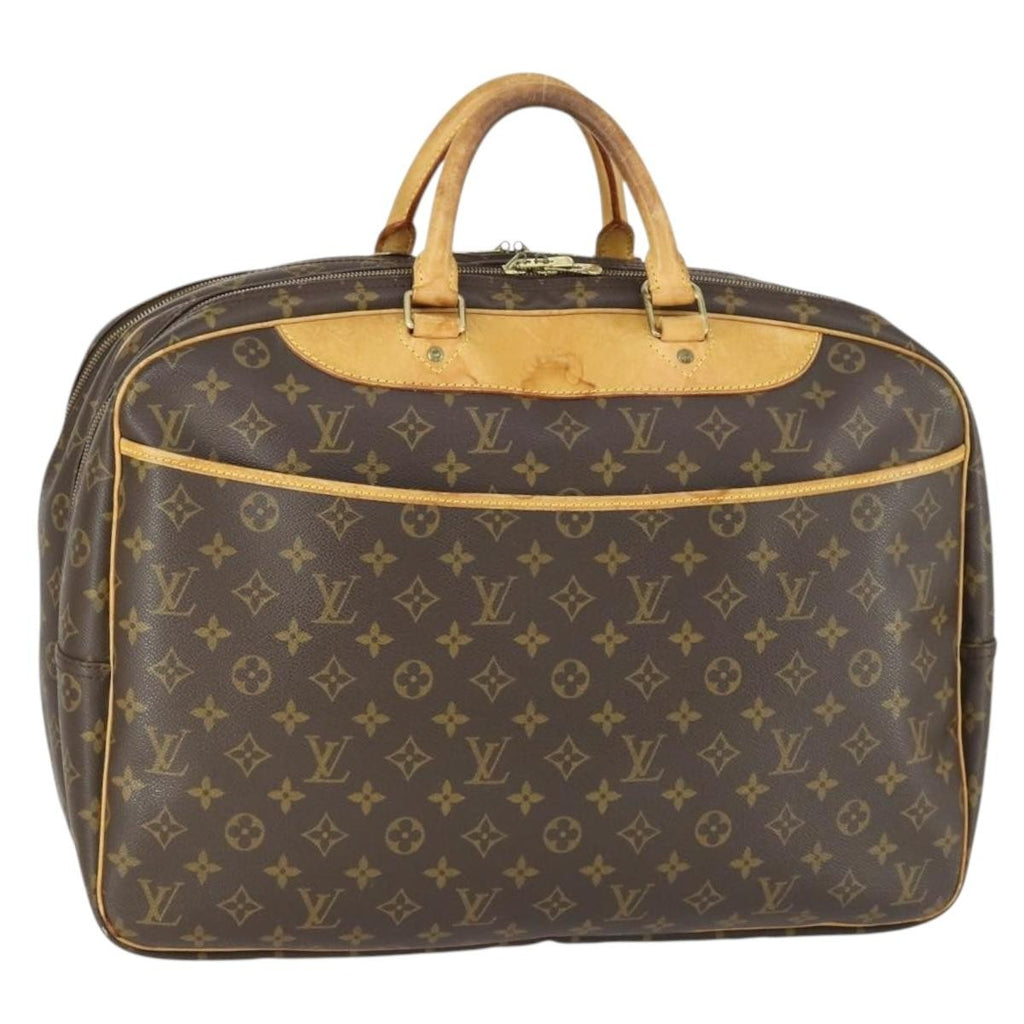 Louis Vuitton Alize Bag Monogram Canvas Brown Canvas Travel Bag