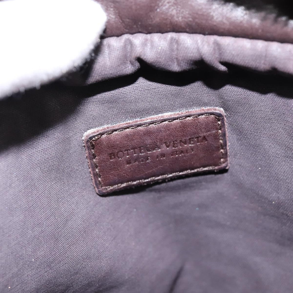 Bottega Veneta Front Pocket Messenger Bag Intrecciato Nappa Brown Leather Bag