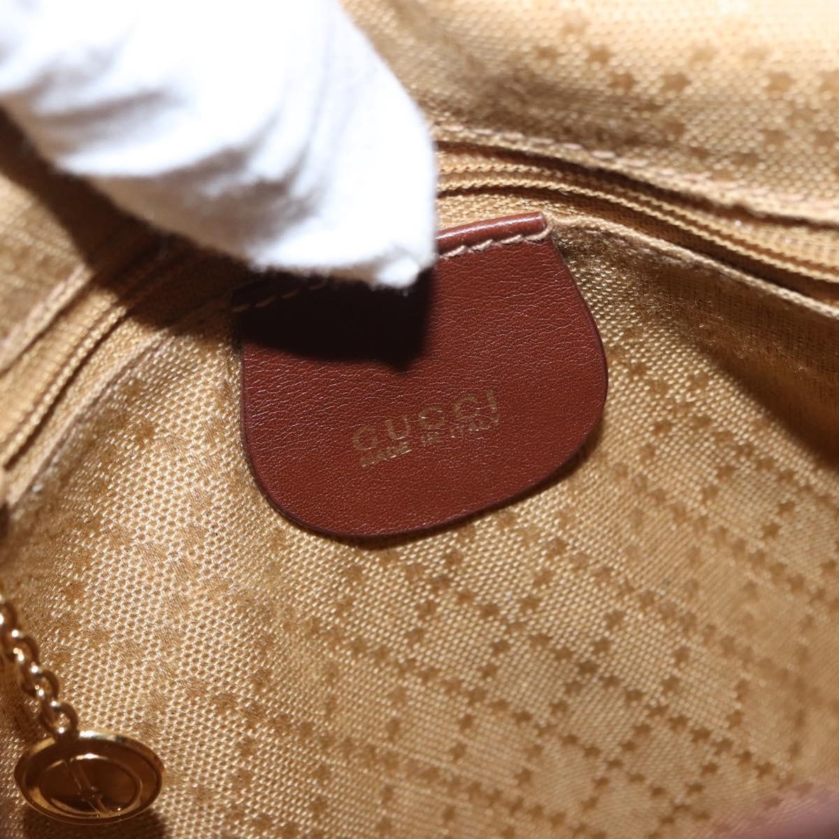 Gucci Vintage Bamboo Backpack Leather Brown Leather Backpack Bag (Pre-Owned)
