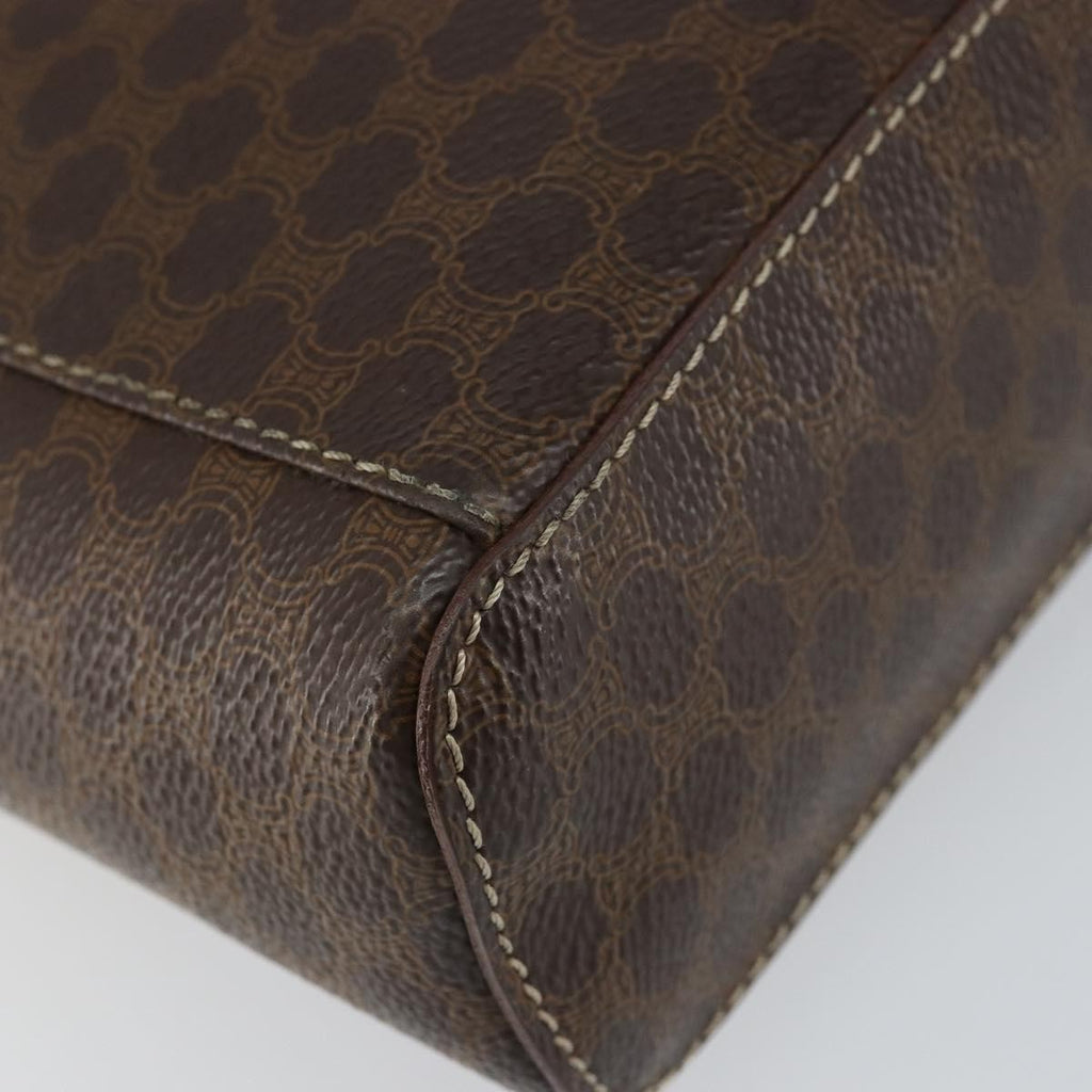 Celine Macadam Vanity Bag Canvas Brown Canvas Clutche & Pouche Bag