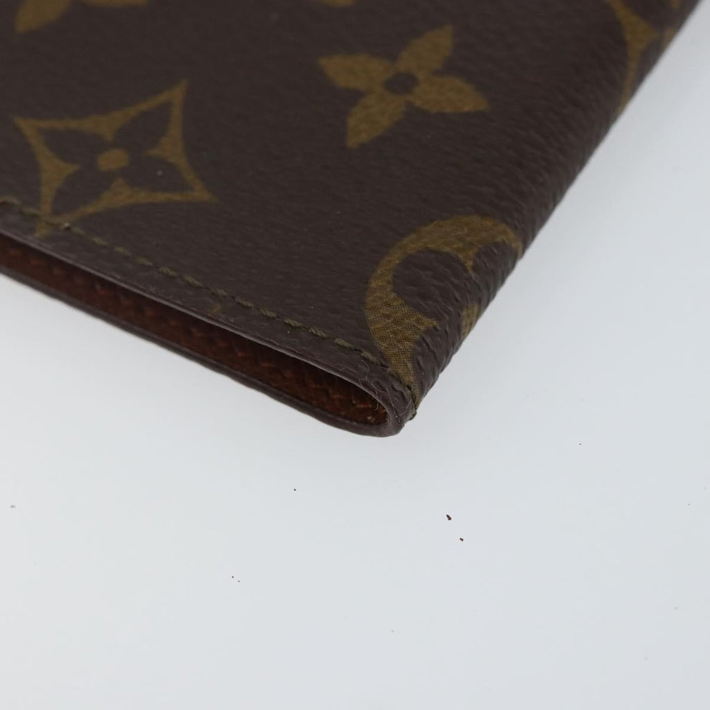 Louis Vuitton Porte Cartes Pression Card Case Monogram Canvas Brown Canvas Card Holders Accessory