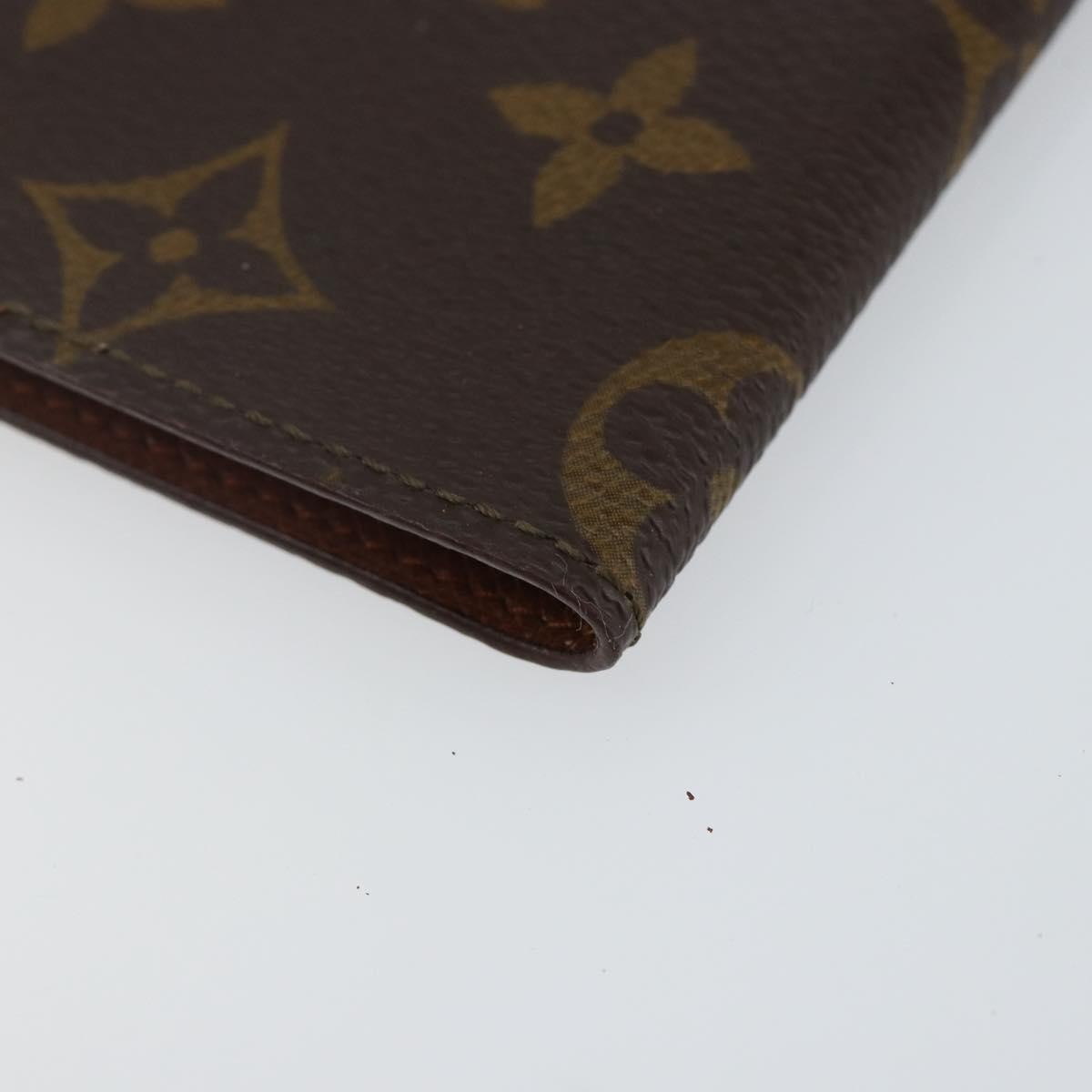 Louis Vuitton Porte Cartes Pression Card Case Monogram Canvas Brown Canvas Card Holders Accessory